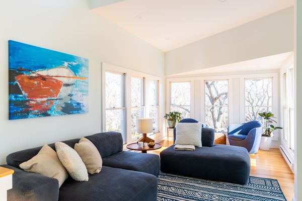 The home is full of light, with exposures in every direction.
